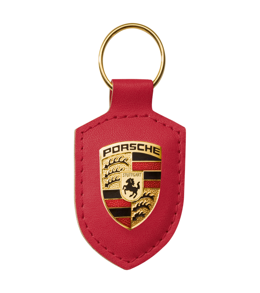 Porsche crest keyring red