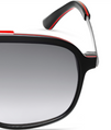Audi Heritage Sunglasses, black/red