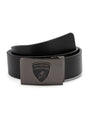 Lamborghini Double-Face Belt In Calfskin And Hand-Grained Leather