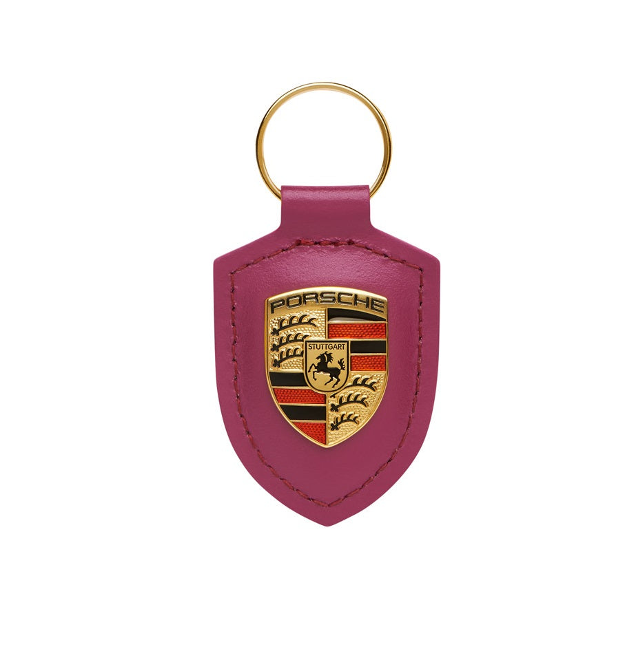 ميدالية مفاتيح Porsche الجلدية أحمر قرمزي