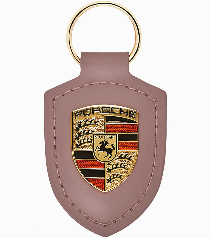 ميدالية مفاتيح Porsche الجلدية وردي داكن