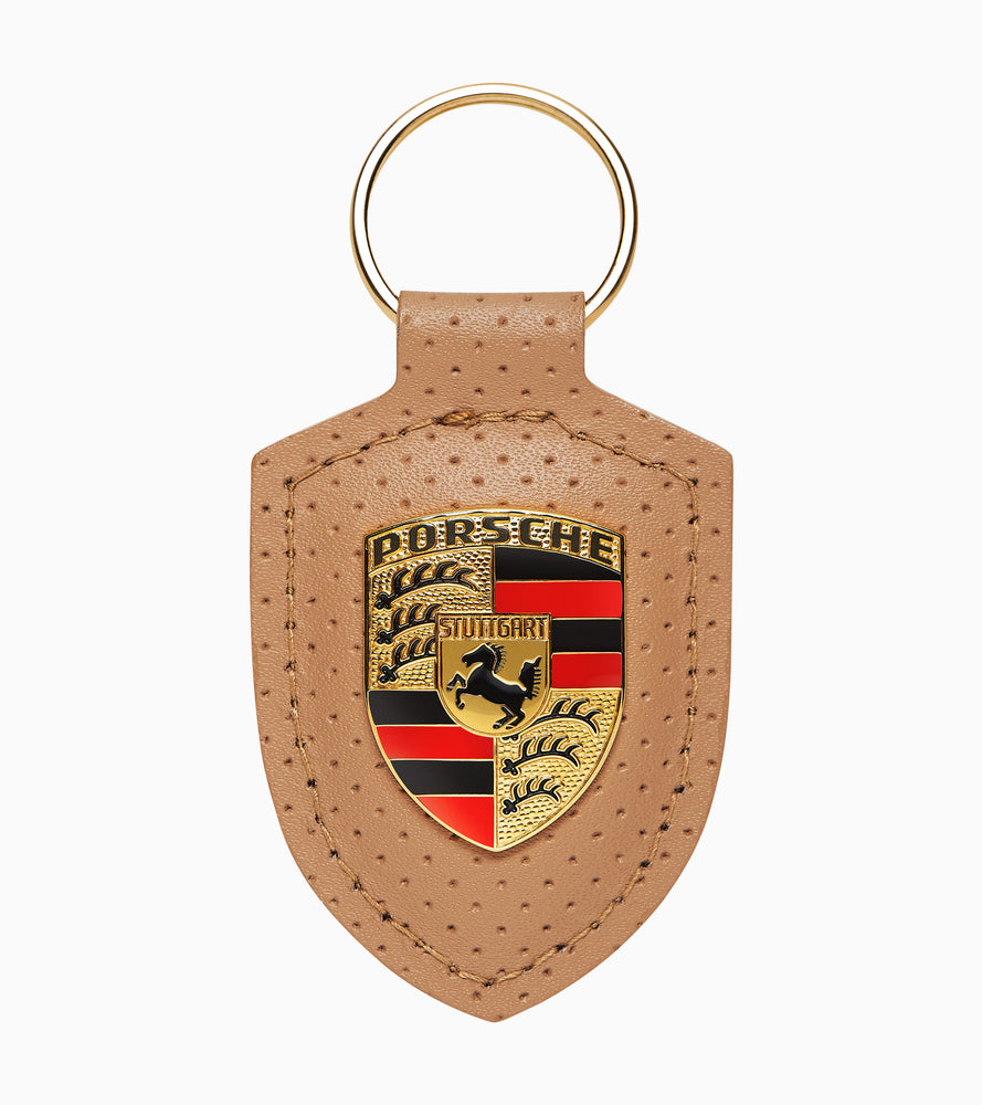 ميدالية مفاتيح Porsche الجلدية لون رملي