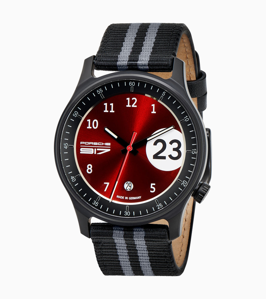 Wrist watch, black, red, Porsche 917 Salzburg