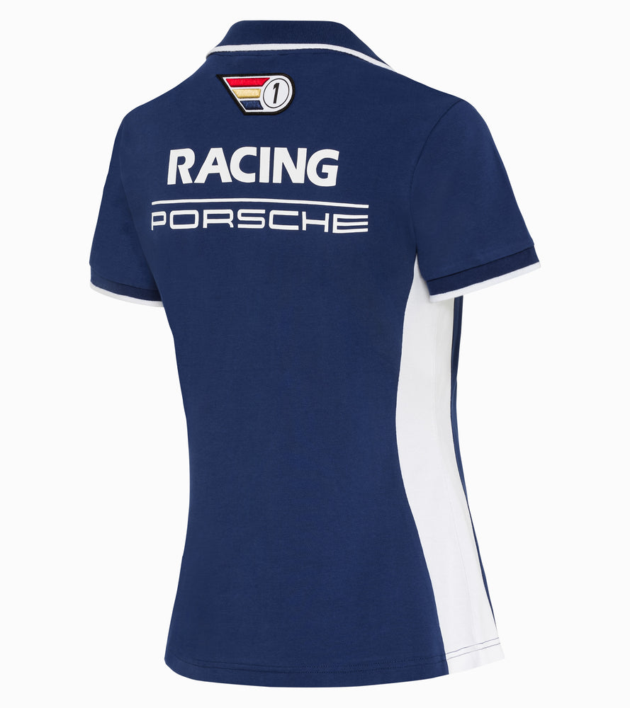 Women's polo shirt Porsche blue Racing