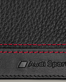 Audi Sport wallet leather, Mens, black/red